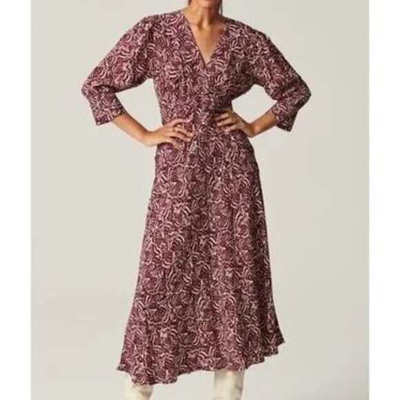 ba&sh Dresses & Skirts - Ba&sh Loa Midi Dress Raisin Sz XS